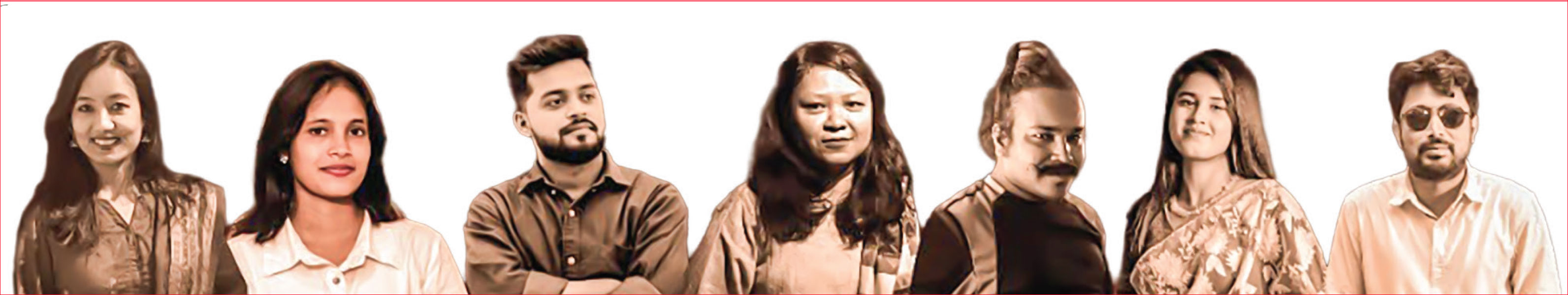 খাইদেম সিথি সিনহা, বনানী সিমলাই, দীপ্র বণিক, রূপশ্রী হাজং, মো. ফাইজুল ইসলাম, লুৎফা মাহমুদা ও মো. হাশেম